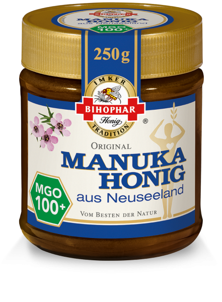 Glas Manuka-Honig, gewonnen aus der Seemyrte